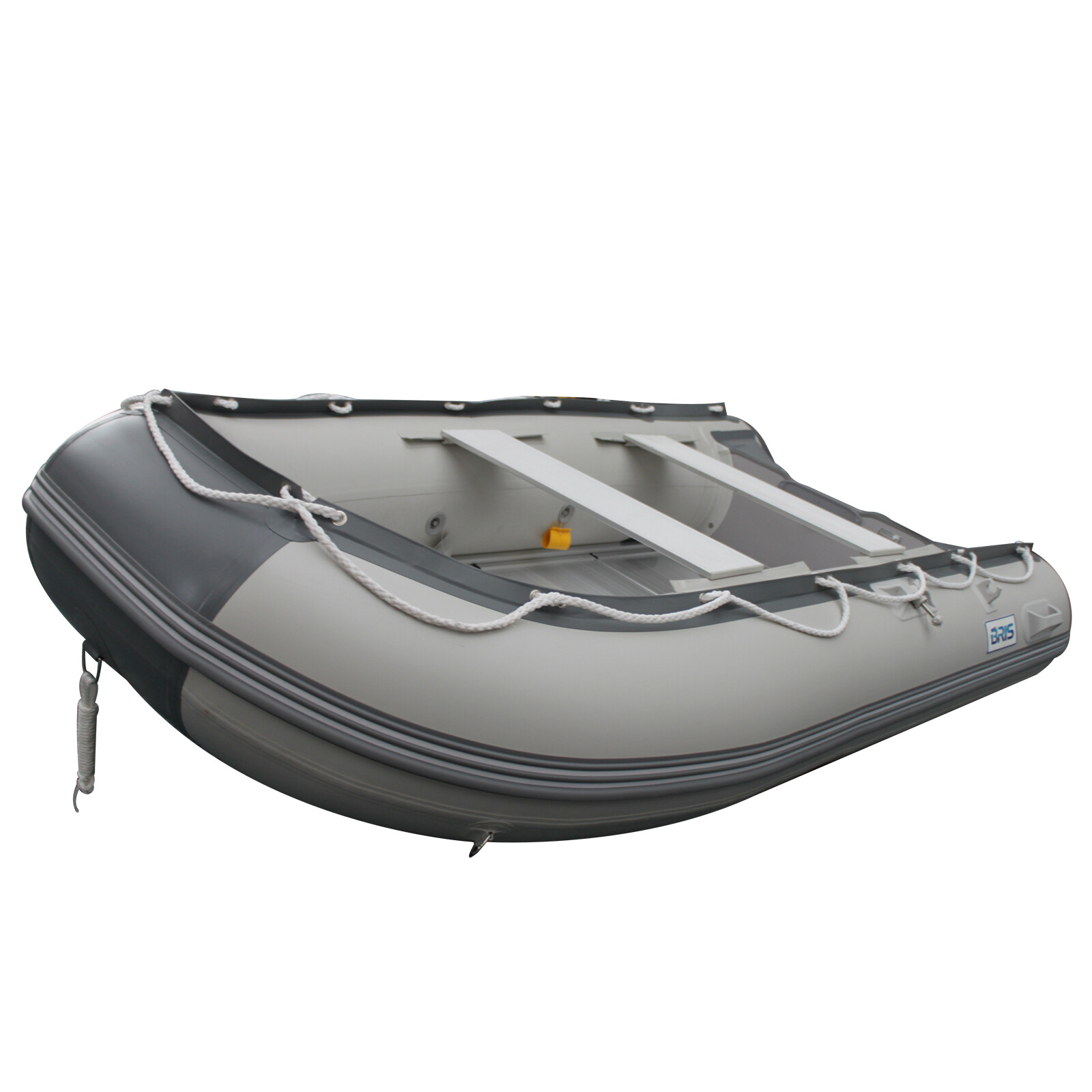 BRIS 9.8 ft Inflatable Boat Dinghy Pontoon Boat Tender Fishing Raft Gray