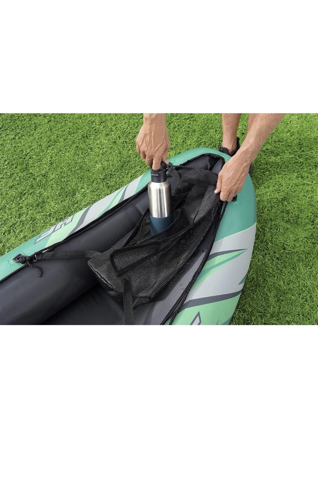 Hydro Force Inflatable Kayak Set | Includes Seat, Paddle, Hand Pump, Storage Car