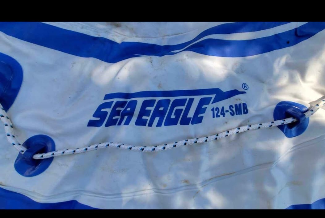 Sea Eagle 124-SMB Inflatable Raft/Boat w/ Bag, Pump, Hose & Repair Kit