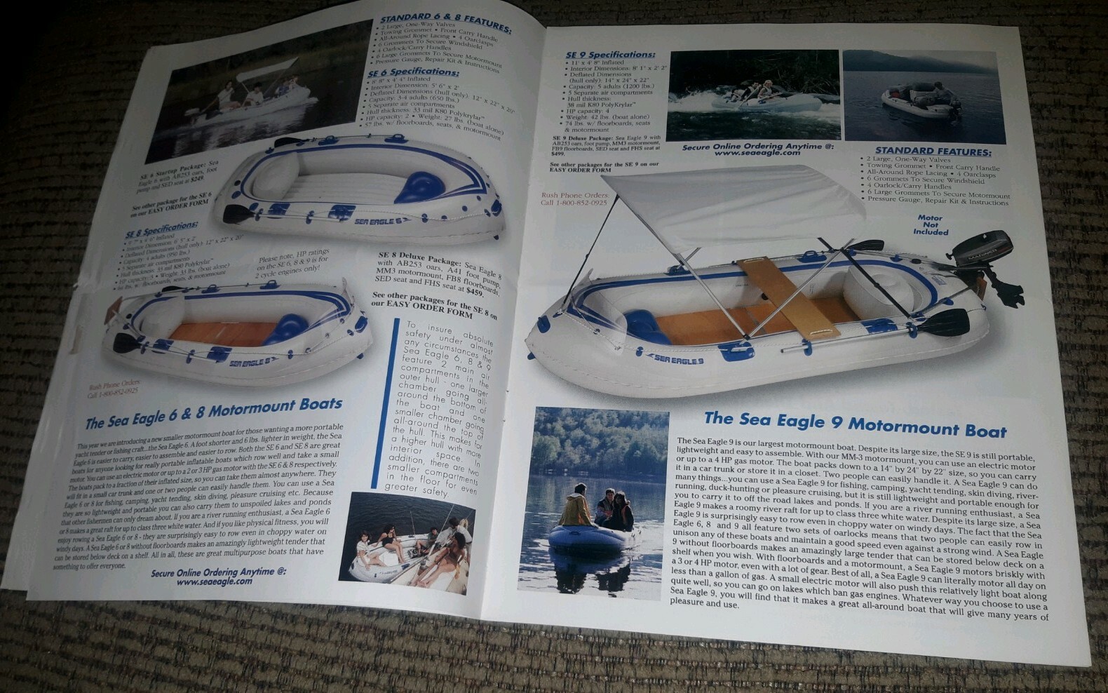 Sea Eagle 2000 CATALOG Inflatable Kayak boat Paddles Pump Accessories VINTAGE