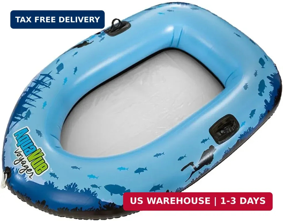 Sieco Design AQUAVUE Voyager, Clear Bottom Inflatable Raft, for Kids and Adults