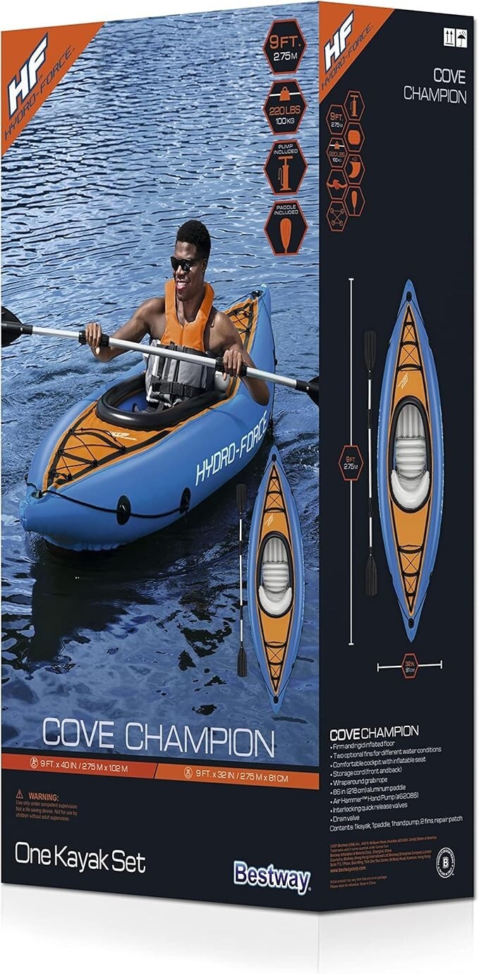 Bestway Hydro-Force Cove Champion Inflatable Kayak Set 65115E BRAND NEW