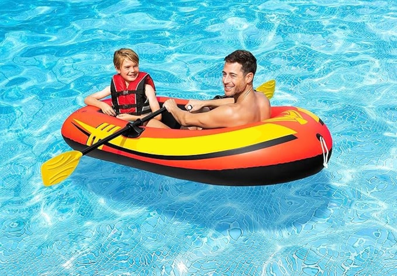 Bote Inflable Con Remos Balsa Bote De Pesca Resistente Durable Bomba De Aire NEW