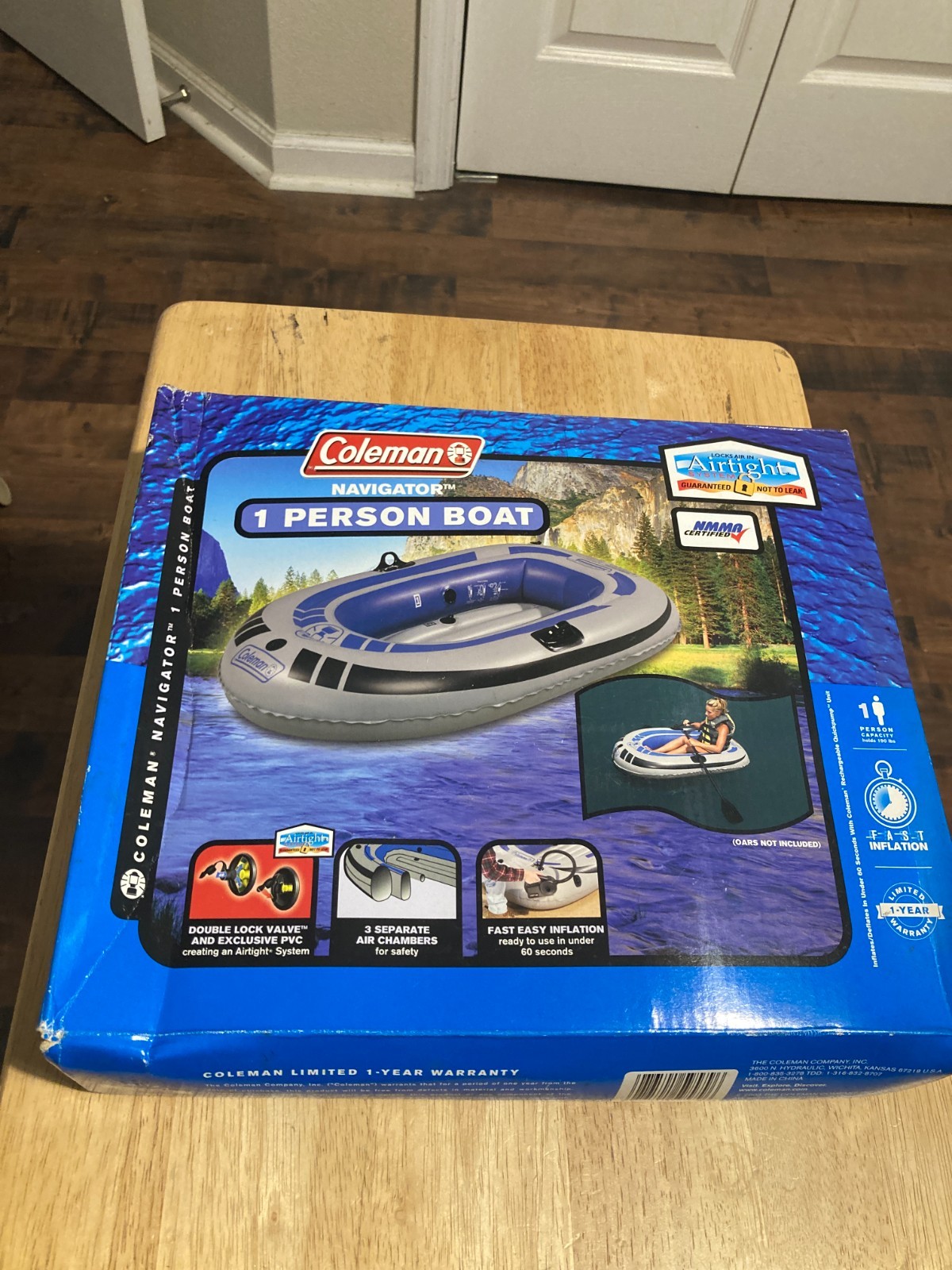 Coleman 1 Person Inflatable Boat Up To 190lbs BRAND NEW Circa 2000 SEE PICTURES