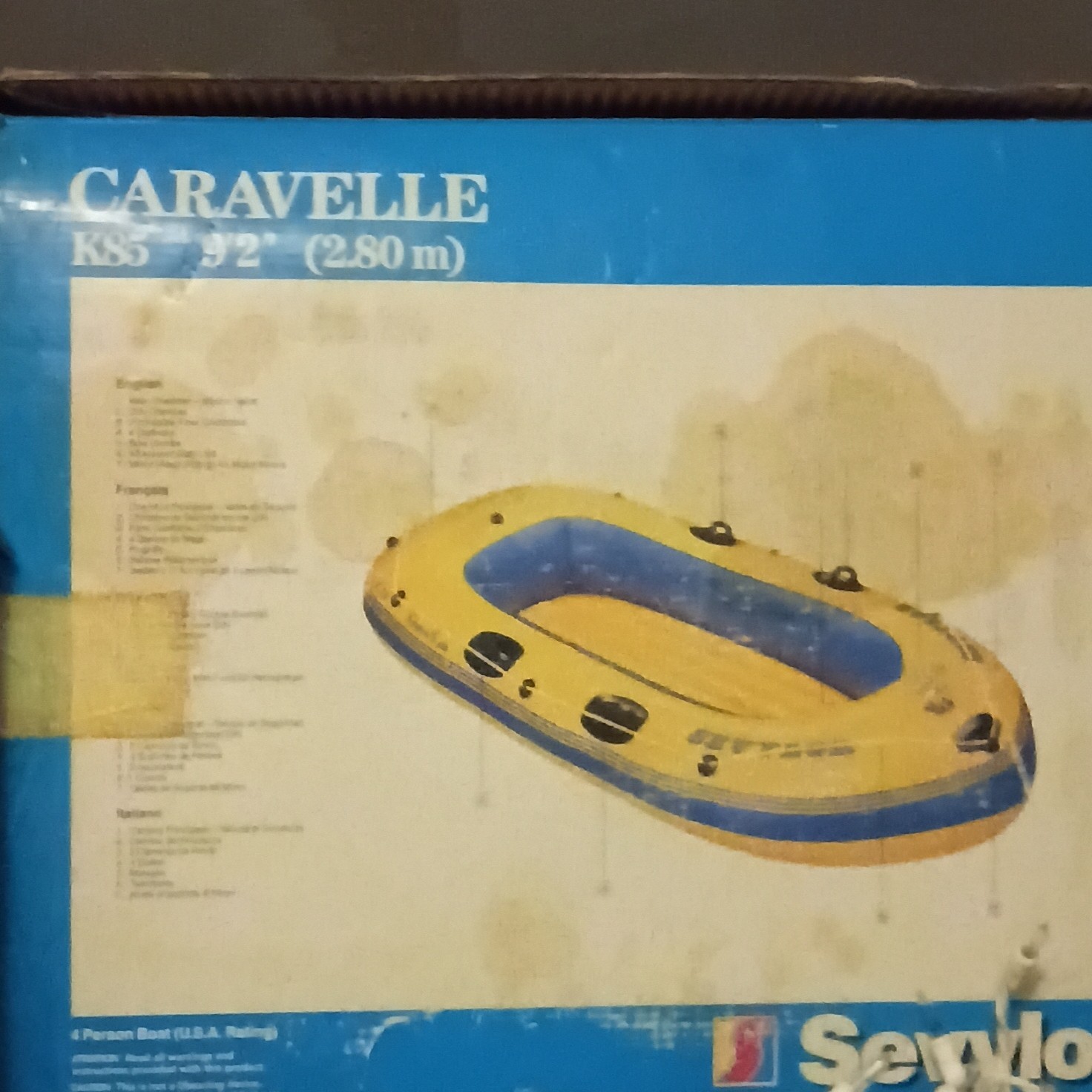 Sevylor Caravelle KS5 Inflatable Raft Boat, Model Caravelle KS5, MPN KS5