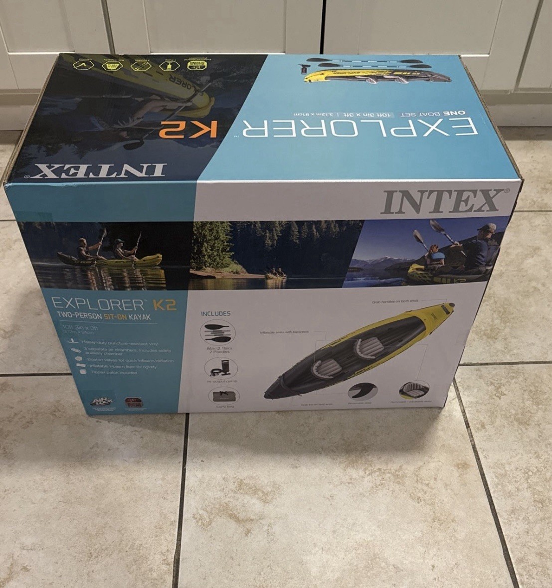 Intex 68307EP Explorer K2 Inflatable Kayak Set
