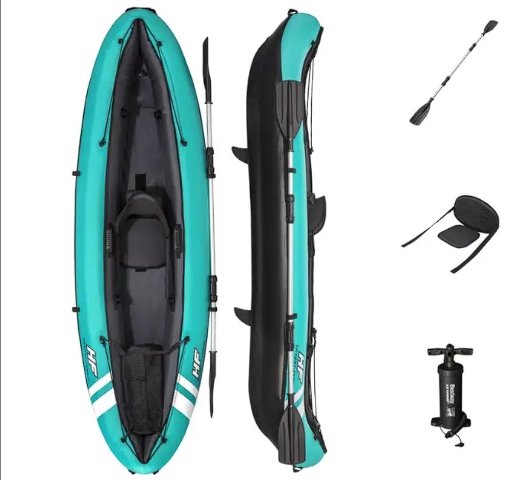 Bestway Hydro Force 1 Person Ventura Elite Inflatable Kayak Set NEW