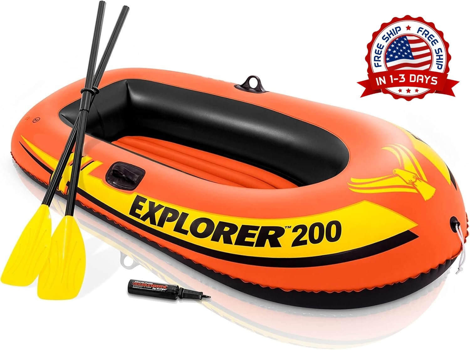 Bote Inflable Con Remos Balsa Bote De Pesca Resistente Durable Bomba De Aire NEW