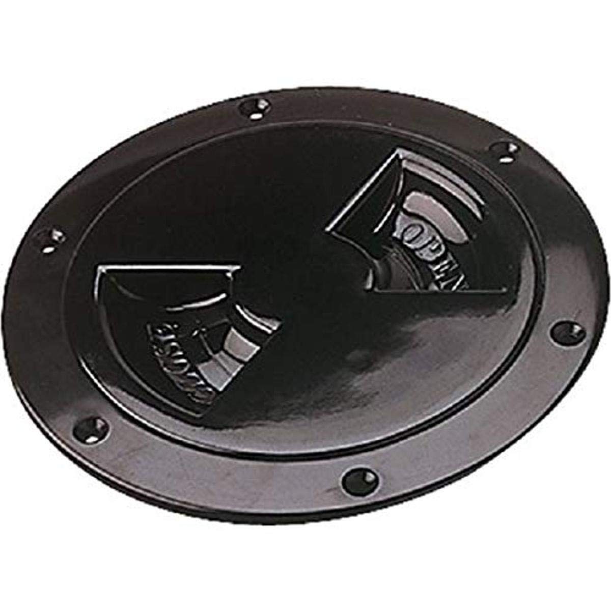Sea-Dog 337145-1 Screw Out Deck Plate 4-7/16in Black Boat Access Cover Marine