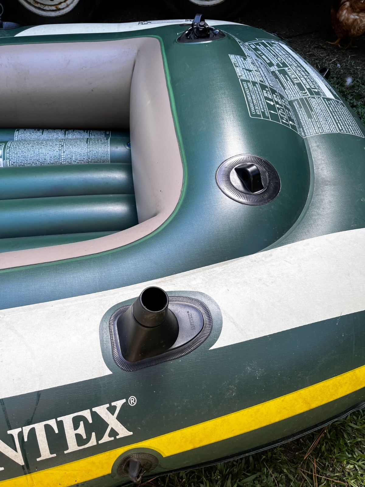 Intex 68380EP Seahawk 3 Inflatable Boat with Accessories – Green