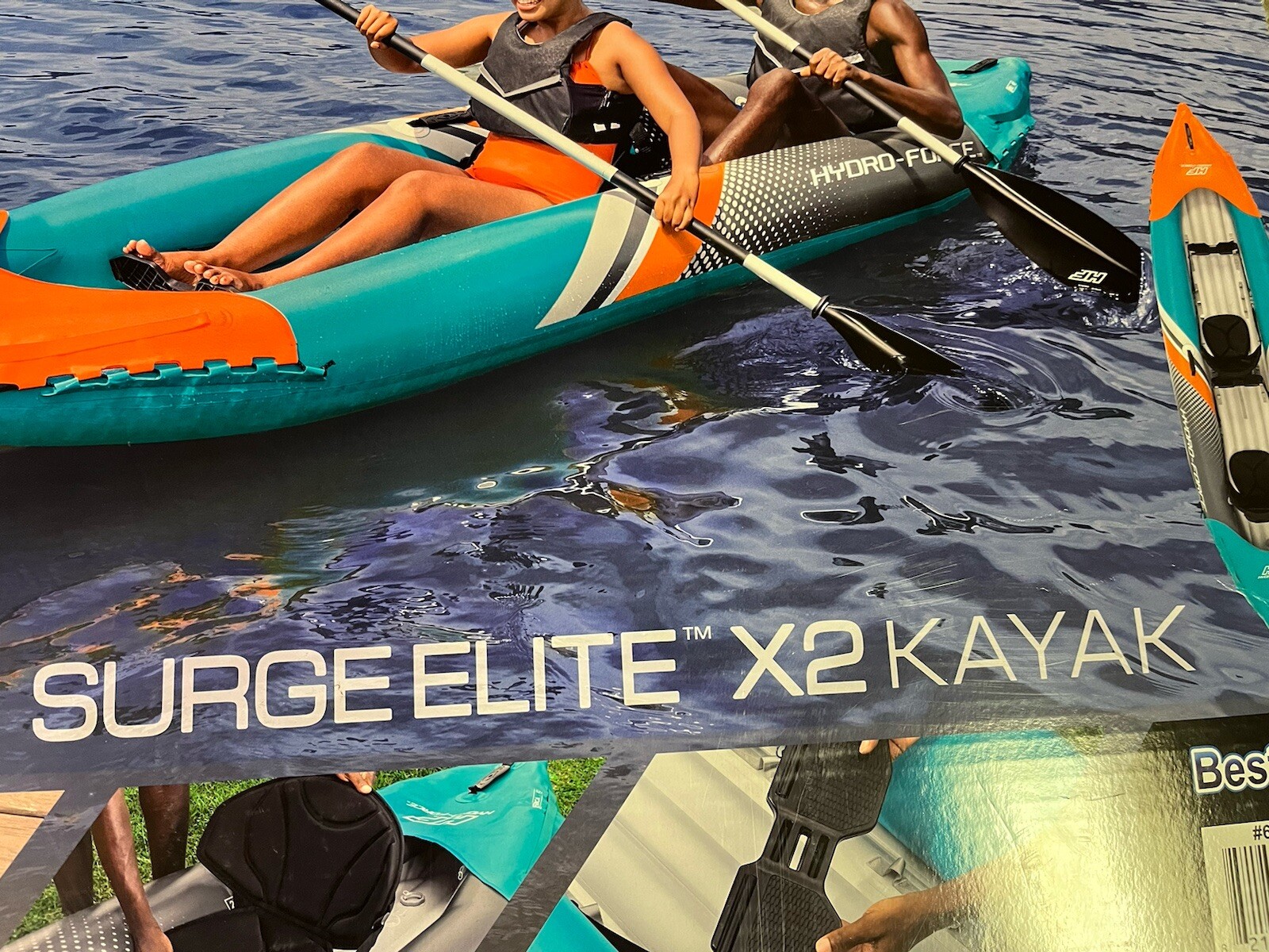Hydro-Force Surge Elite X2 Inflatable Two-Person Kayak 12 Ft X2”