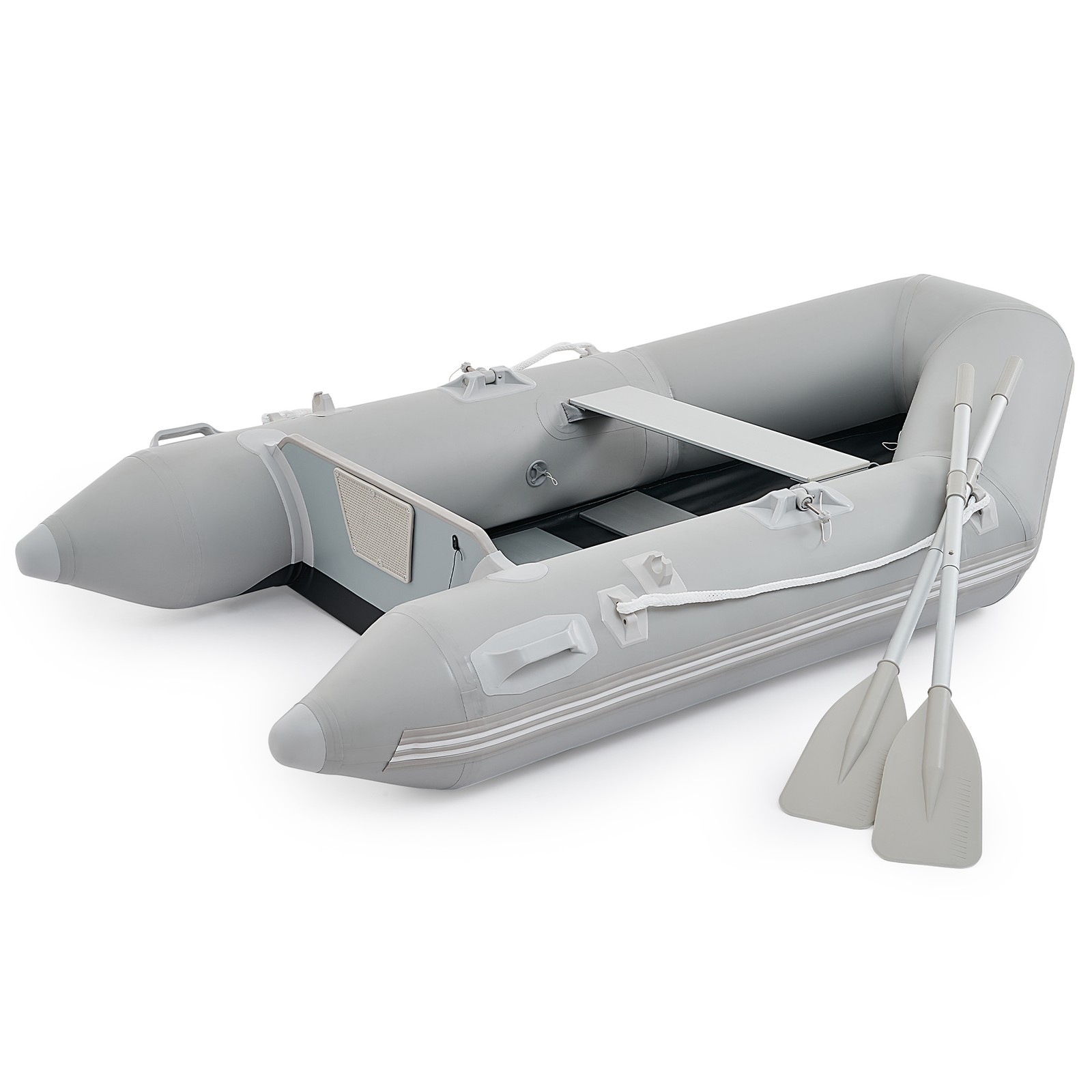 7.5ft Inflatable Boat Fishing Rafting Pontoon 660lbs w Oars & Pump