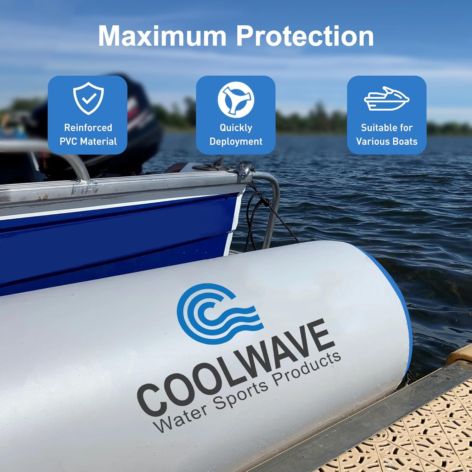 10’x18″ Inflatable Boat Fenders for Fishing Boats, Jet Skis, Yachts, Heavy Duty