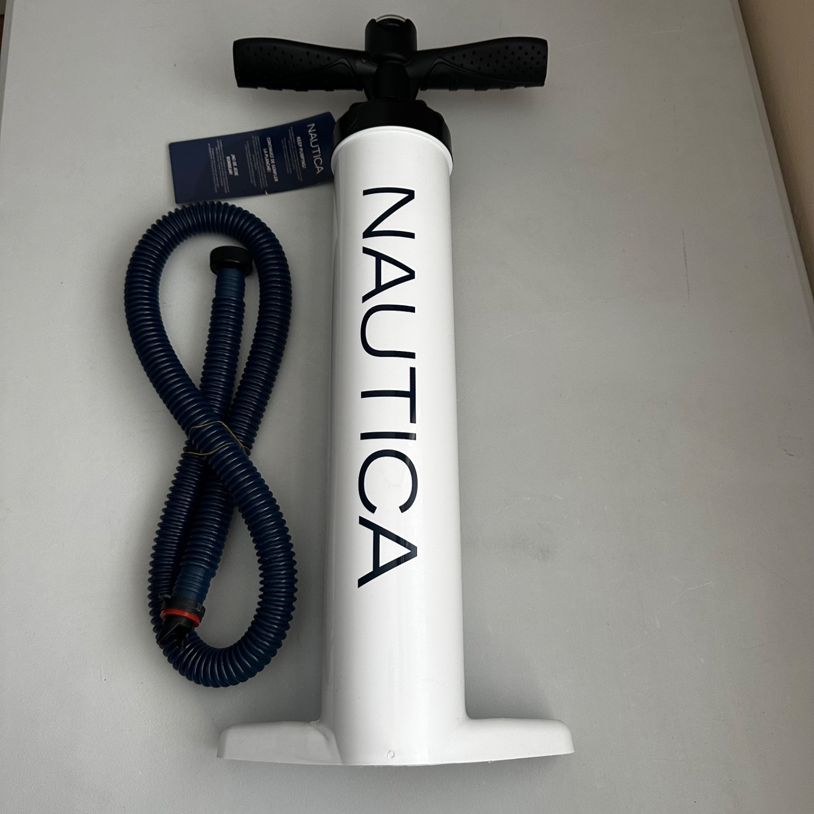 Nautica Dual-Action Hand Pump w/ Gauge | Kayak Raft Mat Inflator | 5 PSI Manual