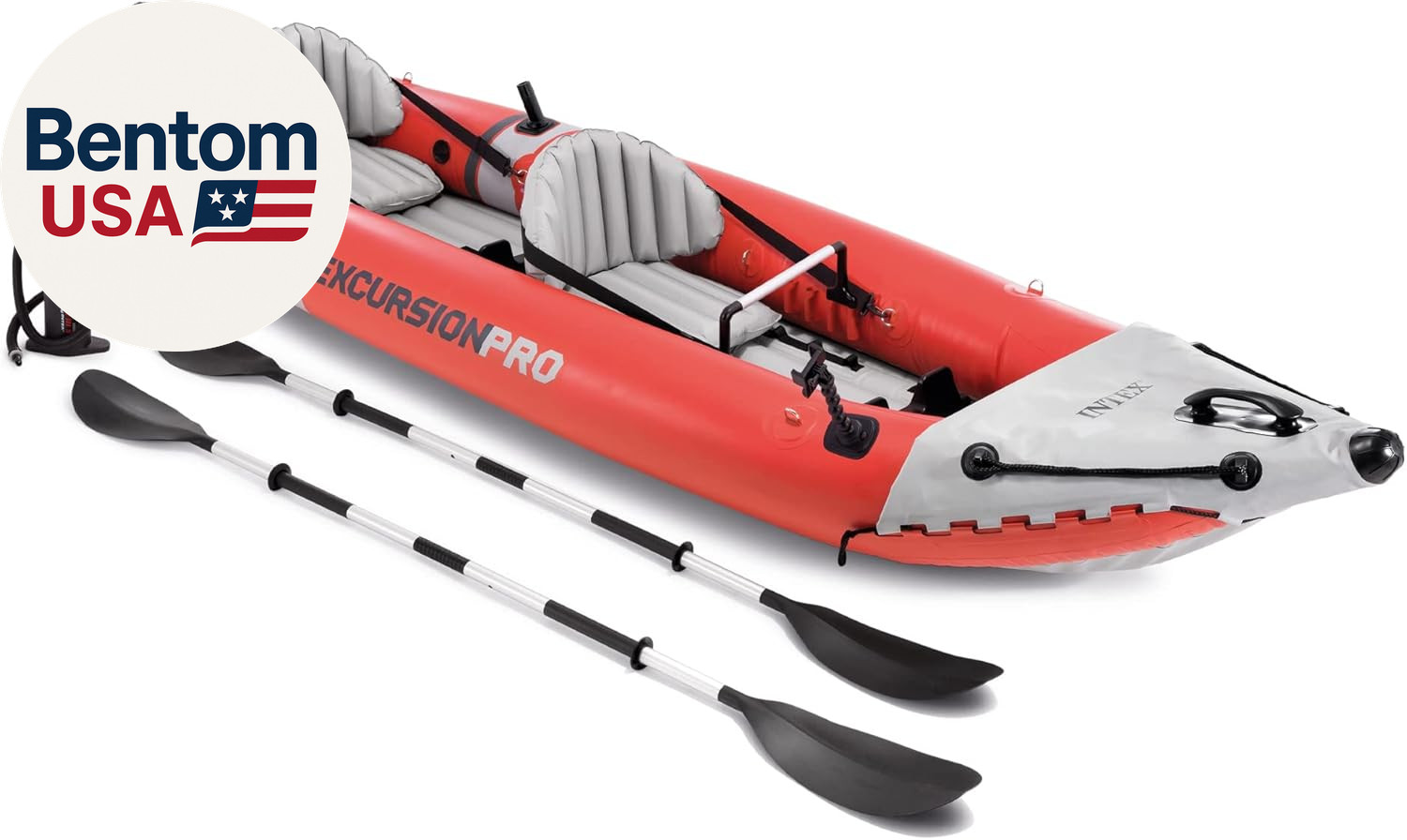 68309EP Excursion Pro K2 Inflatable Kayak Set: Includes Deluxe 86In Kayak Paddle