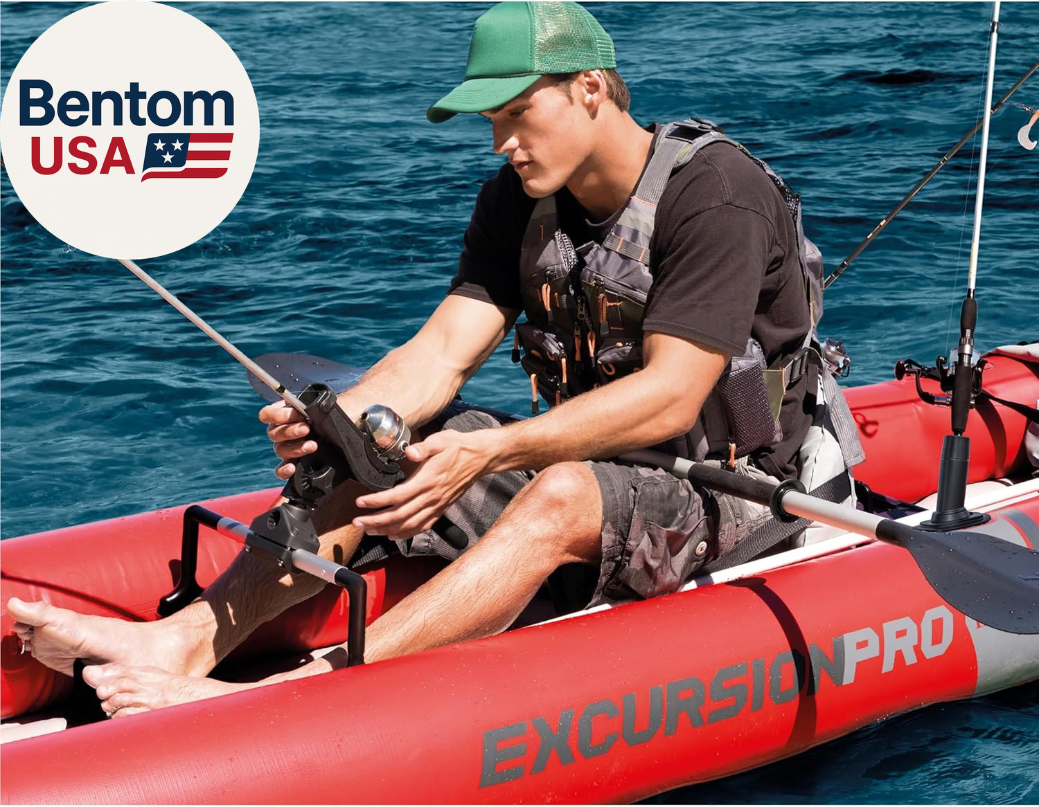 68309EP Excursion Pro K2 Inflatable Kayak Set: Includes Deluxe 86In Kayak Paddle