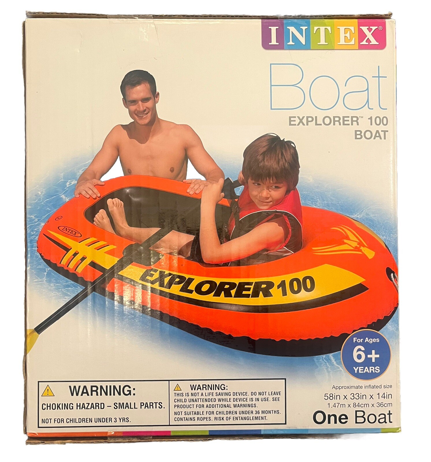 Intex Explorer 100 Raft 1 Person Lake Inflatable Row Boat Float Pool Beach -NEW!