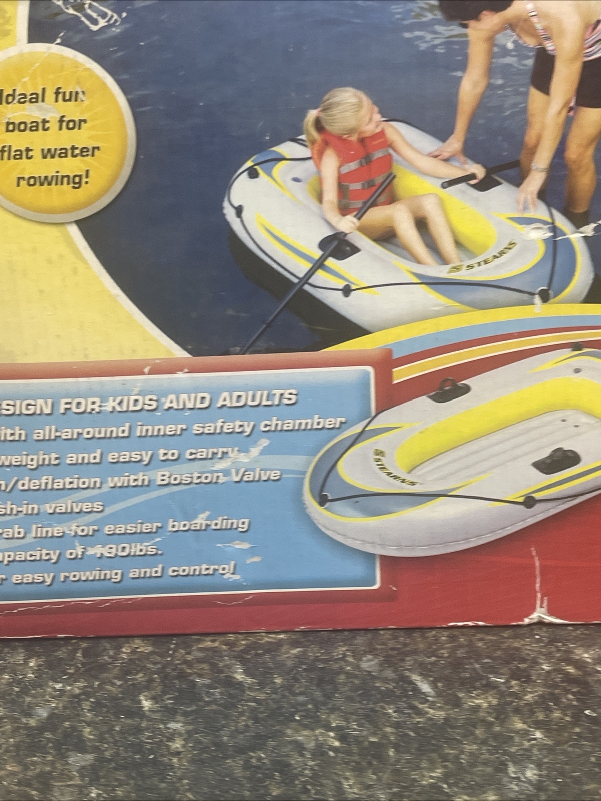Stearns Inflatable One Person Boat Lightweight Design New Fast Shipping