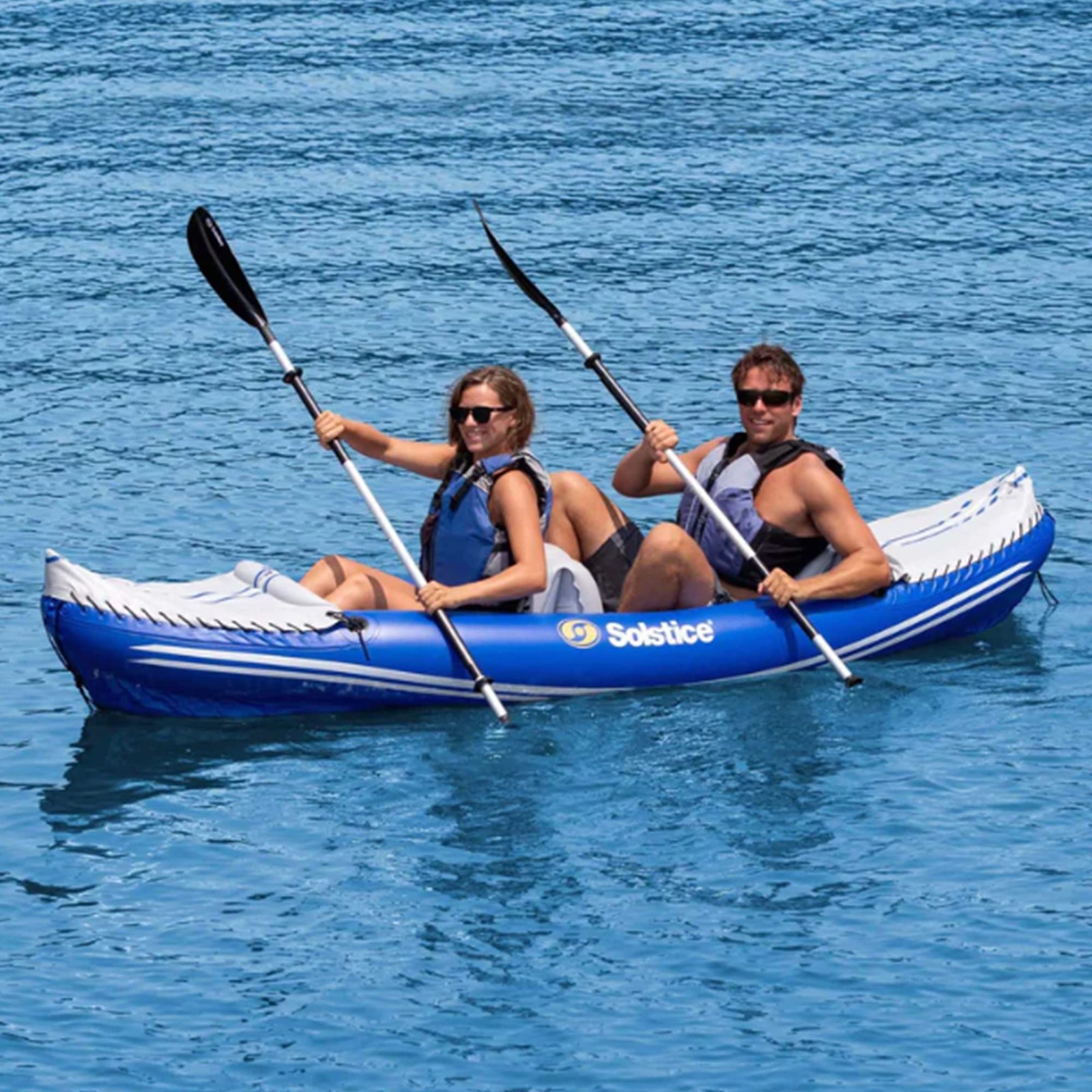 SOLSTICE Rogue 1 to 2 Person Inflatable Fishing Kayak Boat for Adults & Kids 10′