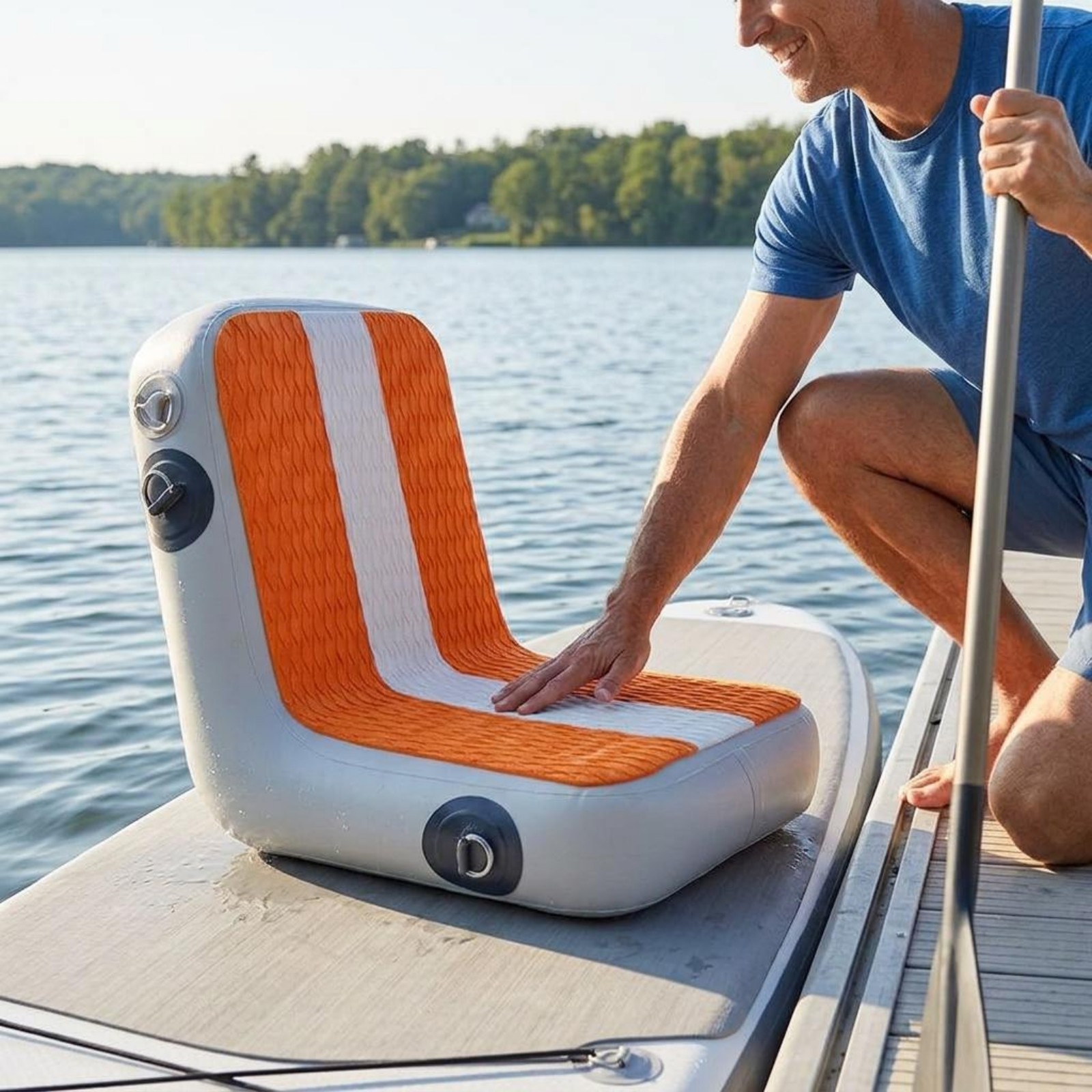 Paddle Board Seat Pad Thickened Inflatable Kayak Seat Easy to Install