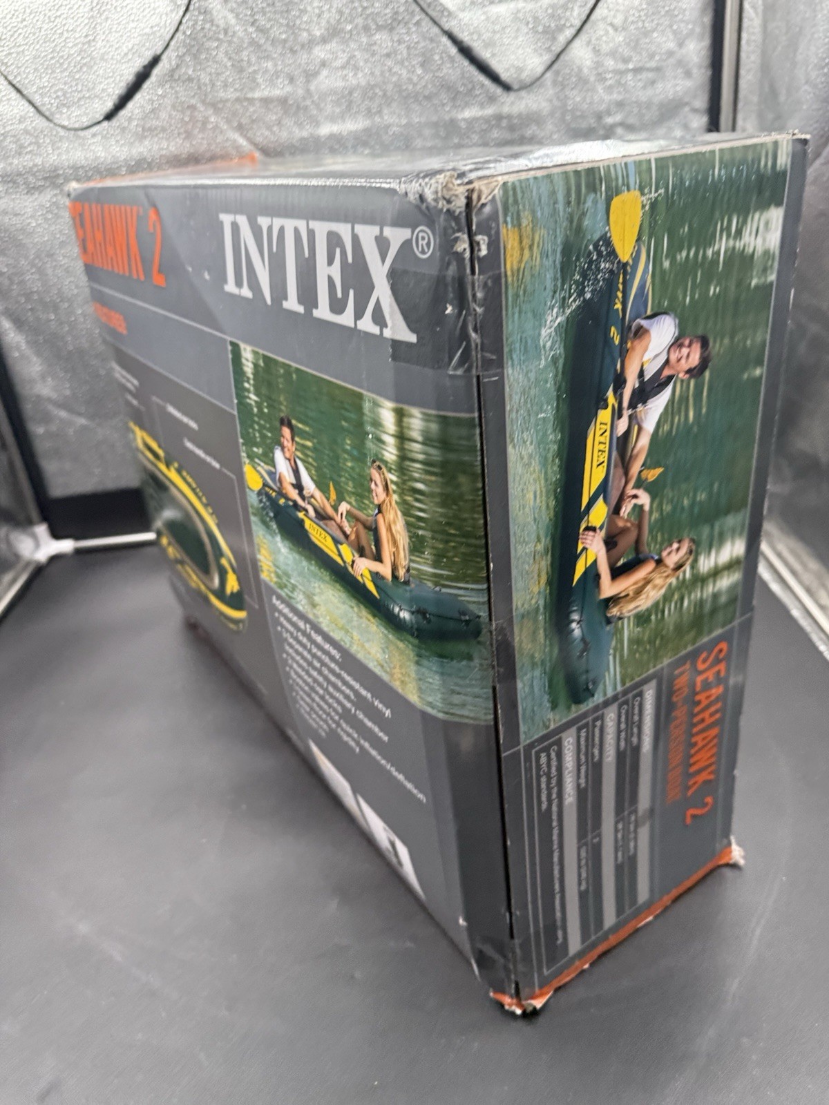 Intex 68347EP Seahawk 2 person Kayak Inflatable Boat Set with Air Pump And Oars