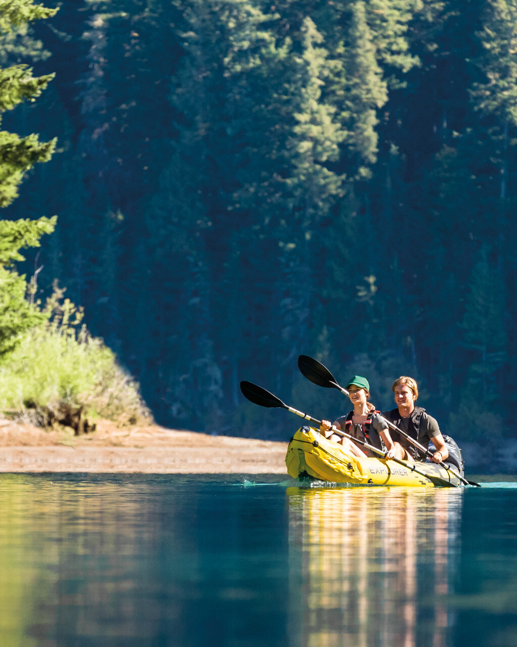 Intex Explorer K2 Inflatable Kayak – 2 Person with 2 Paddles/Oars and Air Pump