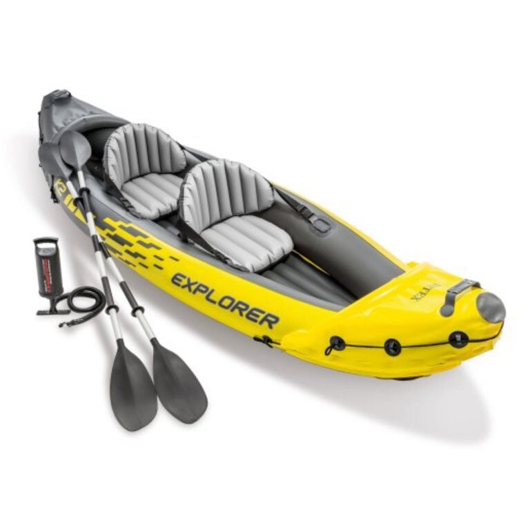 Intex Explorer K2 Inflatable Kayak – 2 Person with hand pumps