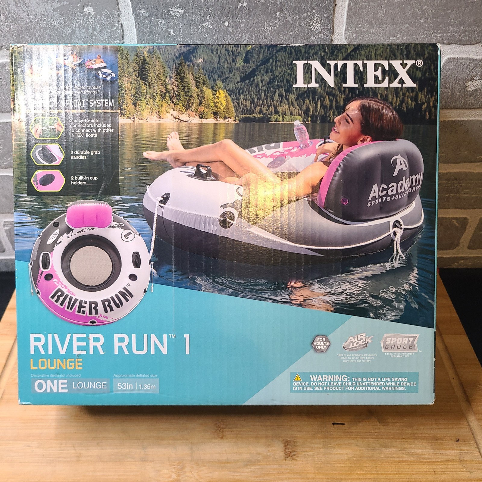 Intex River Run I Lounge 53 inch Inflatable Water Float – Pink