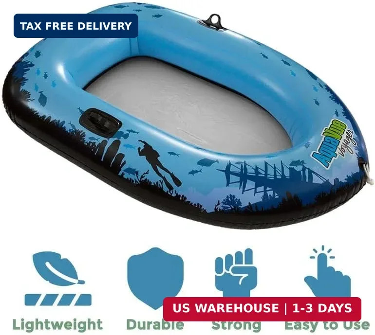 Sieco Design AQUAVUE Voyager, Clear Bottom Inflatable Raft, for Kids and Adults