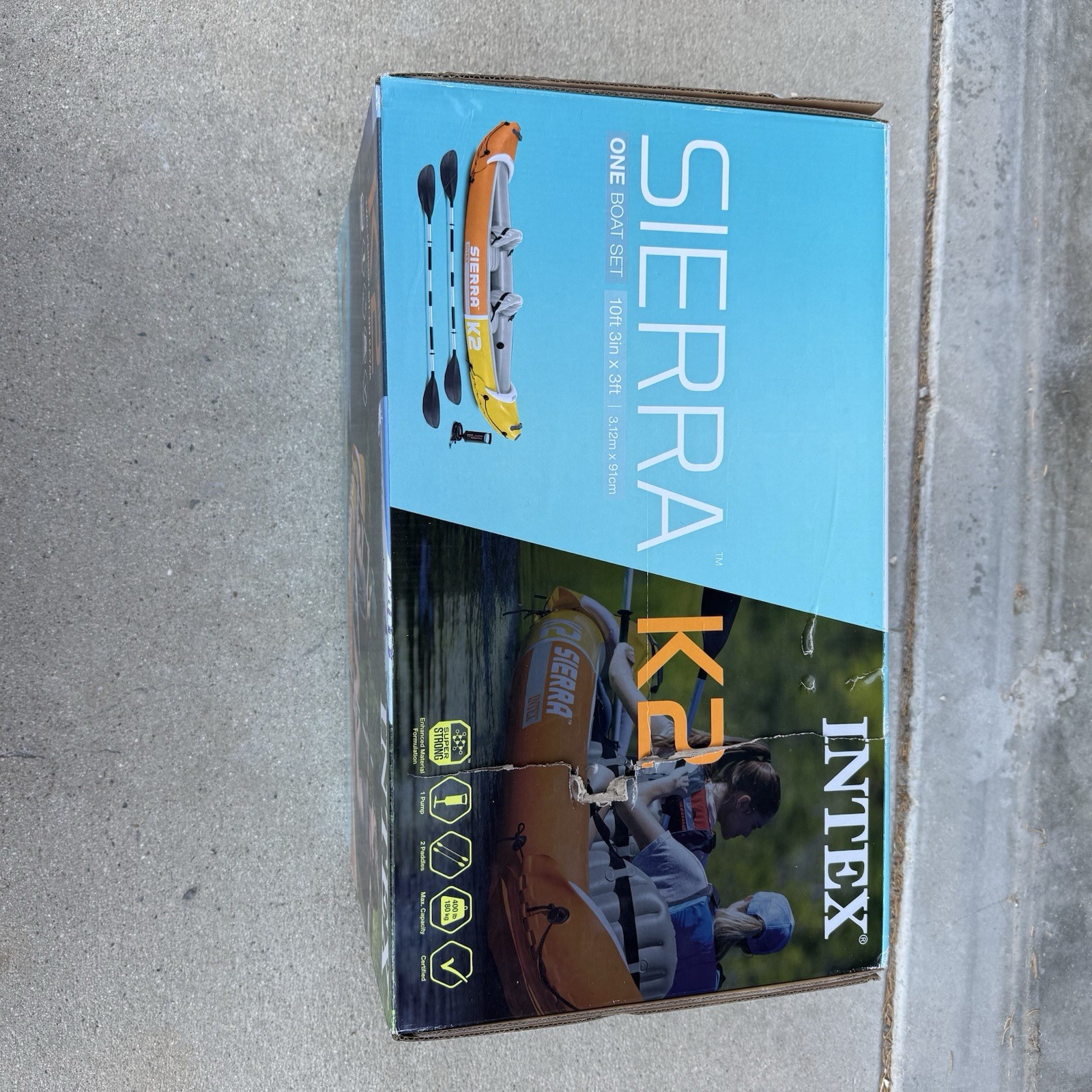 NEW SEALED Intex 2 Person Inflatable Kayak K2 Sierra With 2 Paddles And Pump