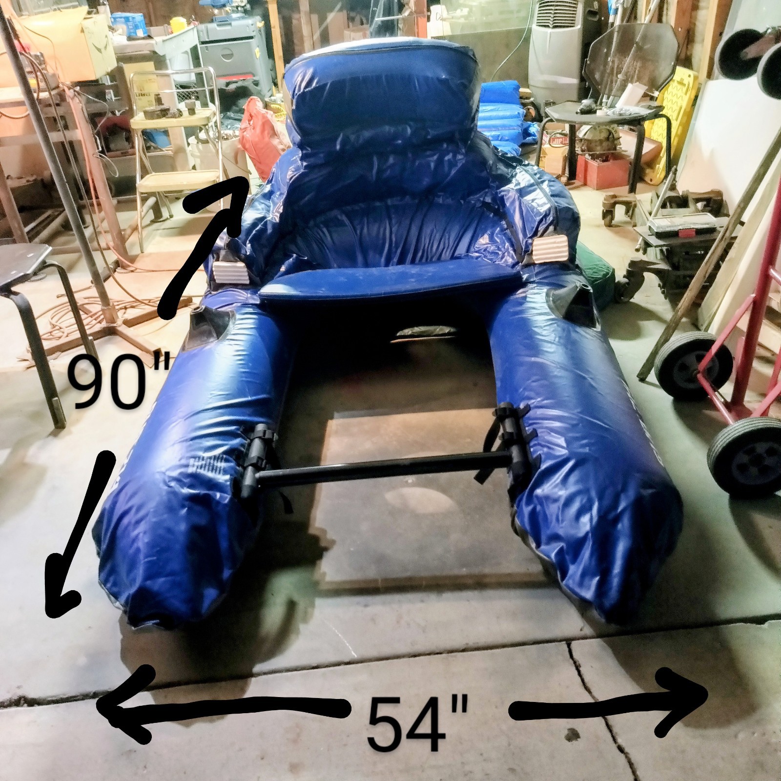 The Creek Company 90″x54″ SUB 714 Sport Utility Boat Fishing Pontoon w/ Oars