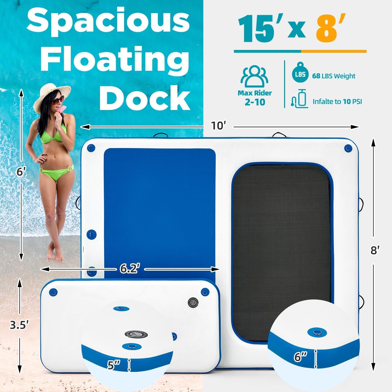 Inflatable Floating Dock Series Inflatable Dock Floating Platform Lake Floats