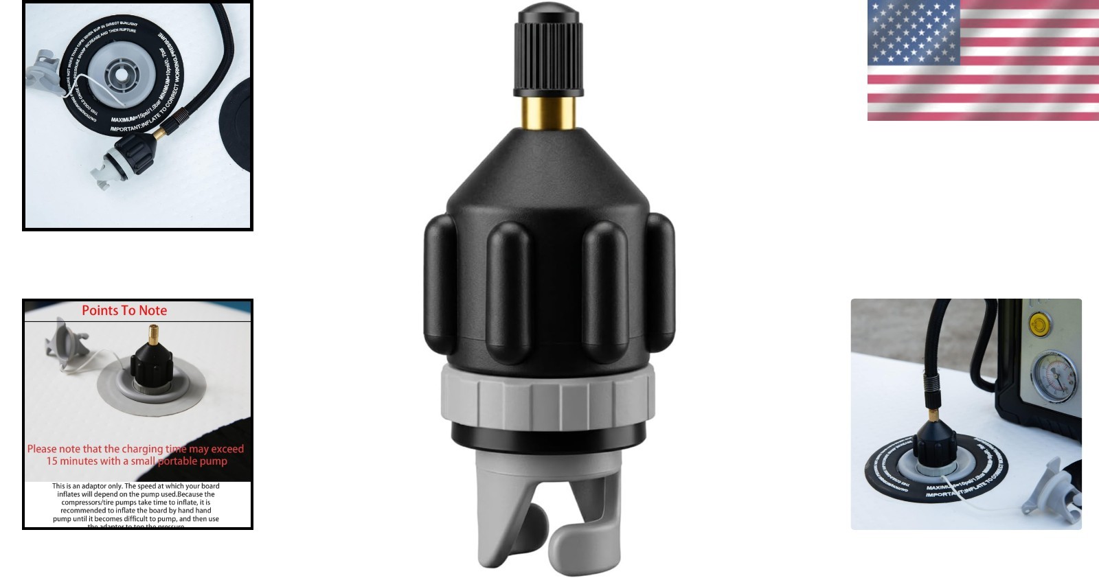 Versatile Inflatable Boat & SUP Pump Adapter – Fits Schrader Valve, 20 PSI