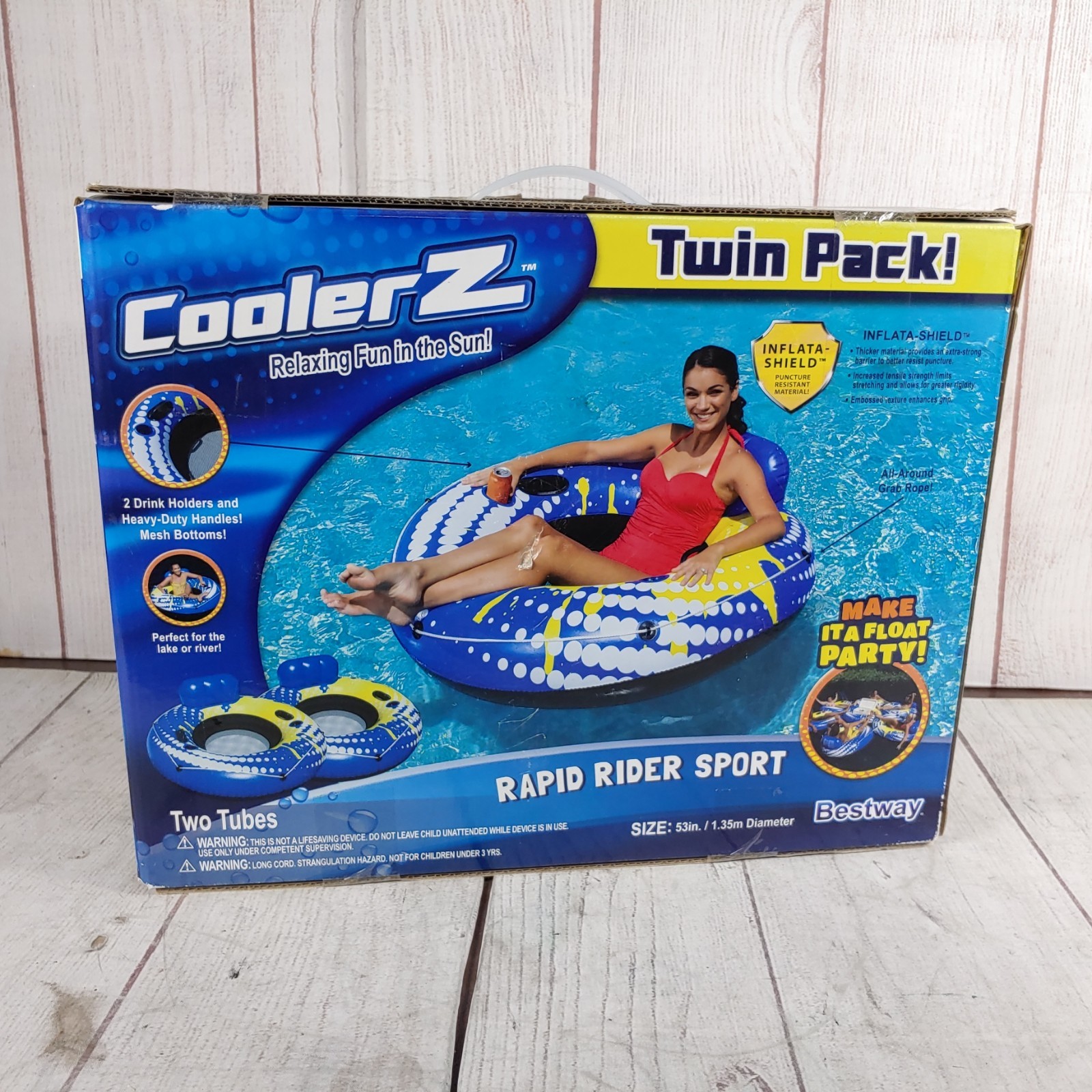 NEW SEALED – Two 2x Bestway Rapid Rider Swimming Pool Ocean & Lake Tube Float