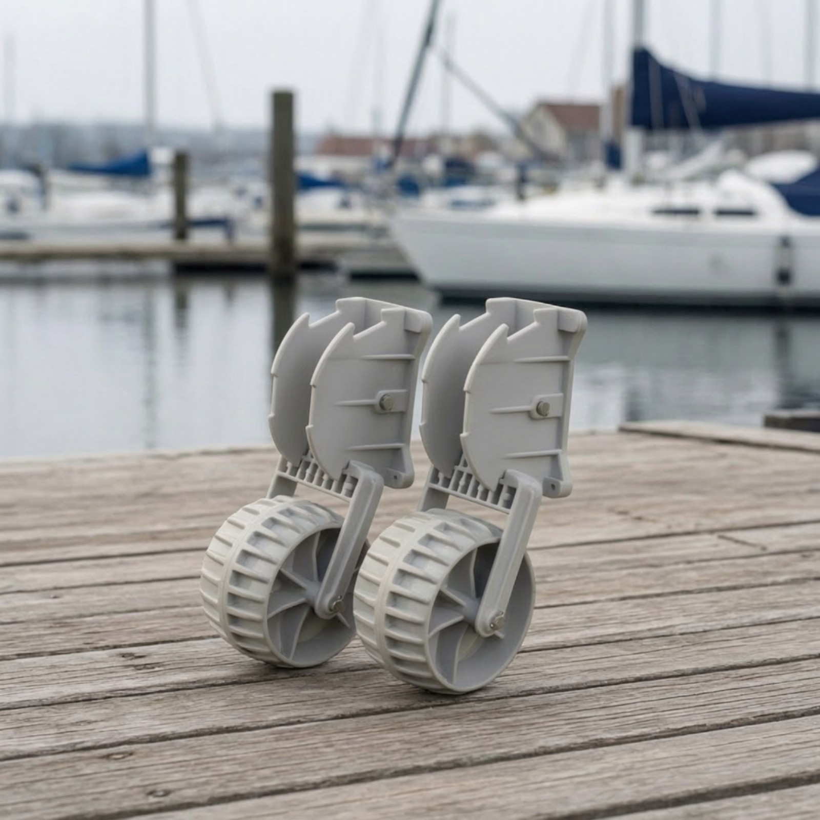Tug Wheel Assembly Foldable for Dockside, Boaters