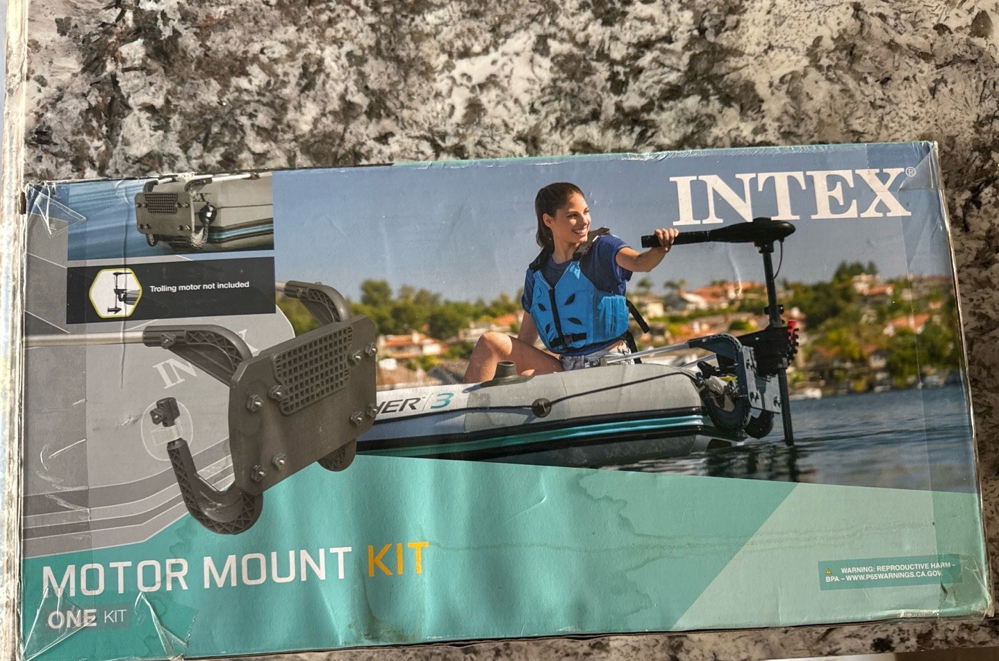 INTEX Motor Mount Kit for Inflatable Boats Fits Up to 3HP Motor NEW IN BOX
