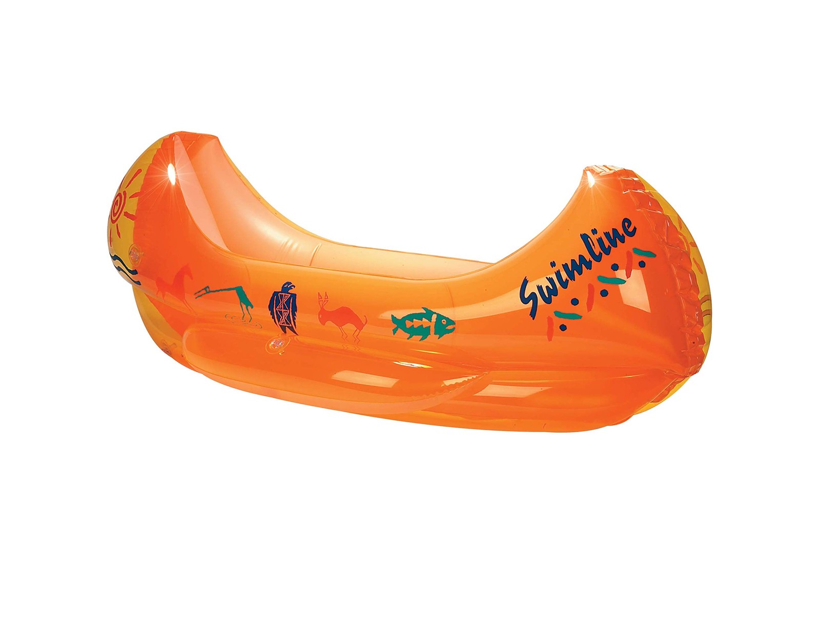SWIMLINE Inflatable Swimming Pool Float Ride-On Mattress 44″/22″/15″, Orange