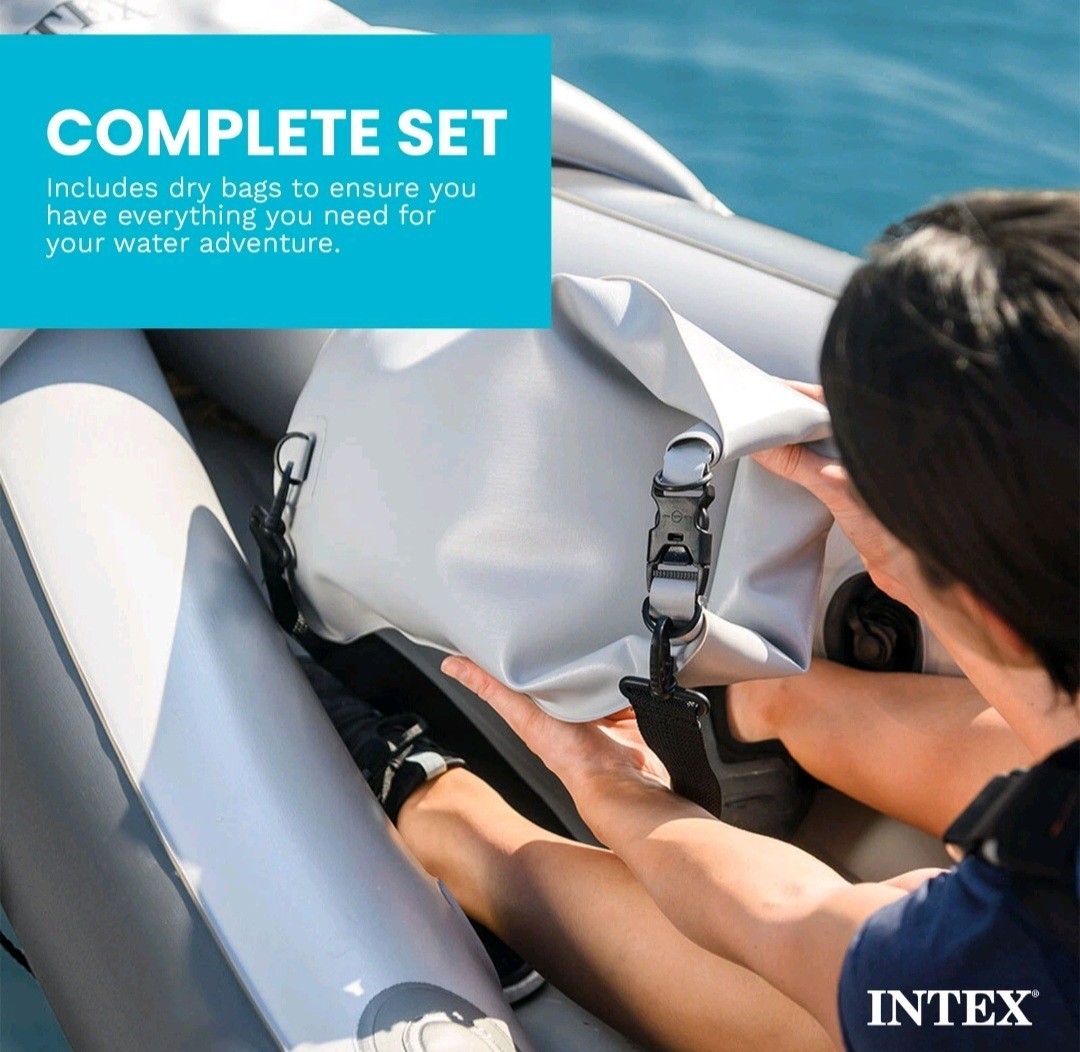 NEW in BOX Intex Dakota K2 2 Person Vinyl Inflatable Kayak with Oars, Pump, Bag