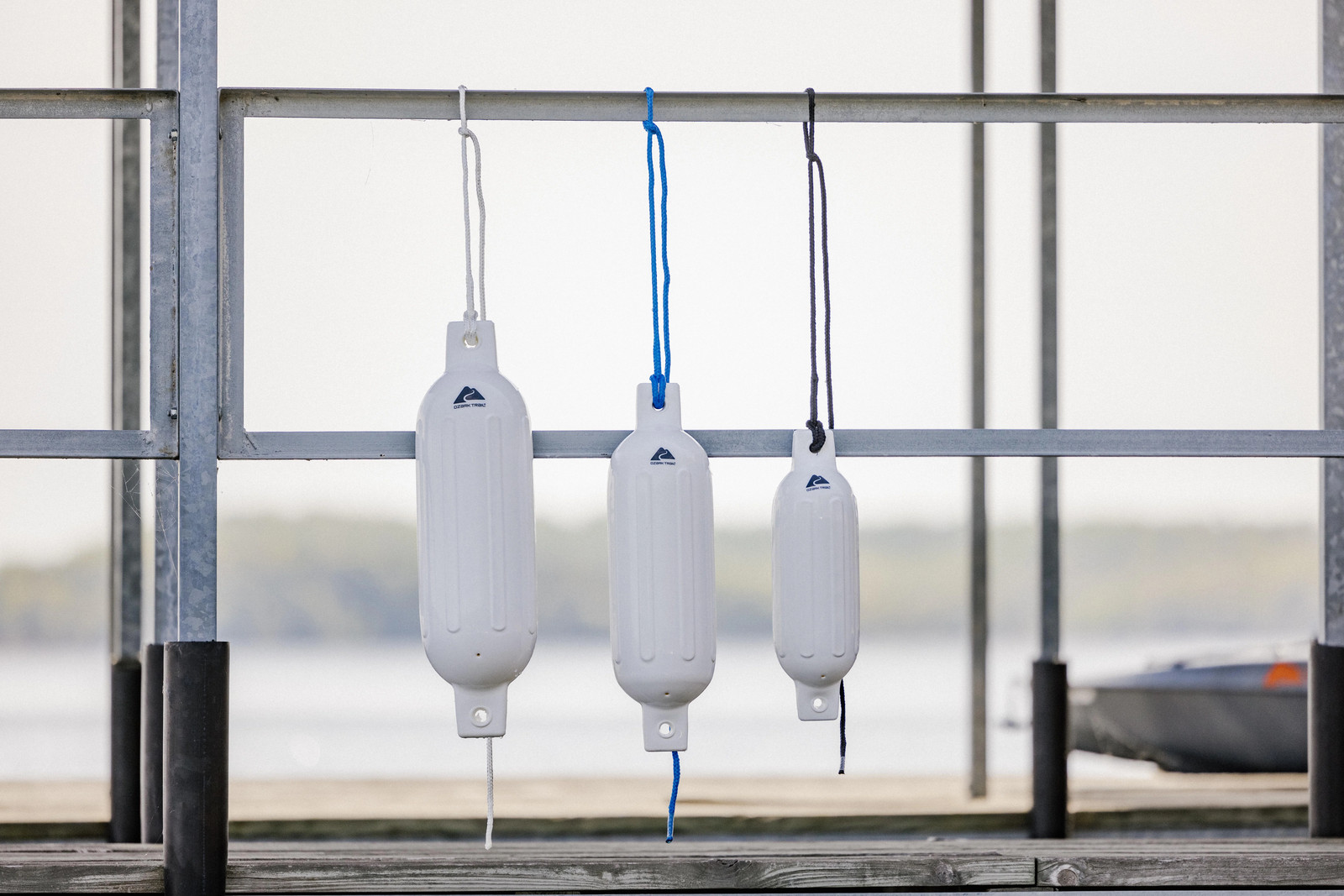 Ozark Trail 6.5×23″ Boat Fenders 2-Pack Blue w/Lines & Buoys