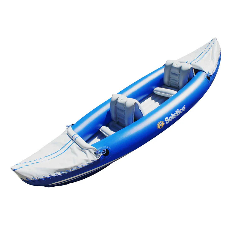 Solstice 29900 Rogue 1 or 2 Person Inflatable Convertible Kayak – Blue/White