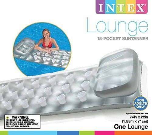 Intex 18Pocket Suntanner Lounge Floating Lounger 6Pack