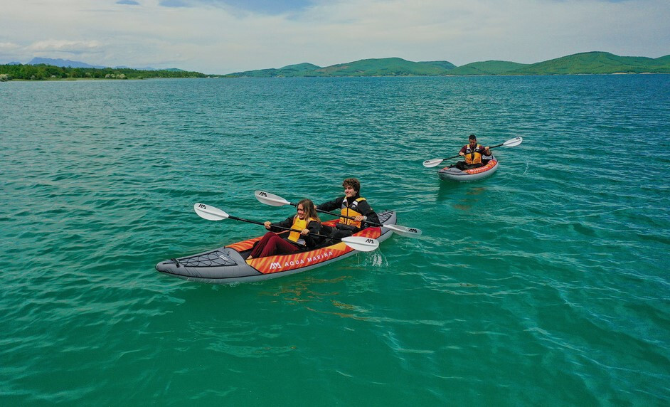 Aqua Marina 12’10» Memba-390 Touring Inflatable Kayak, 2-person, w/ paddles