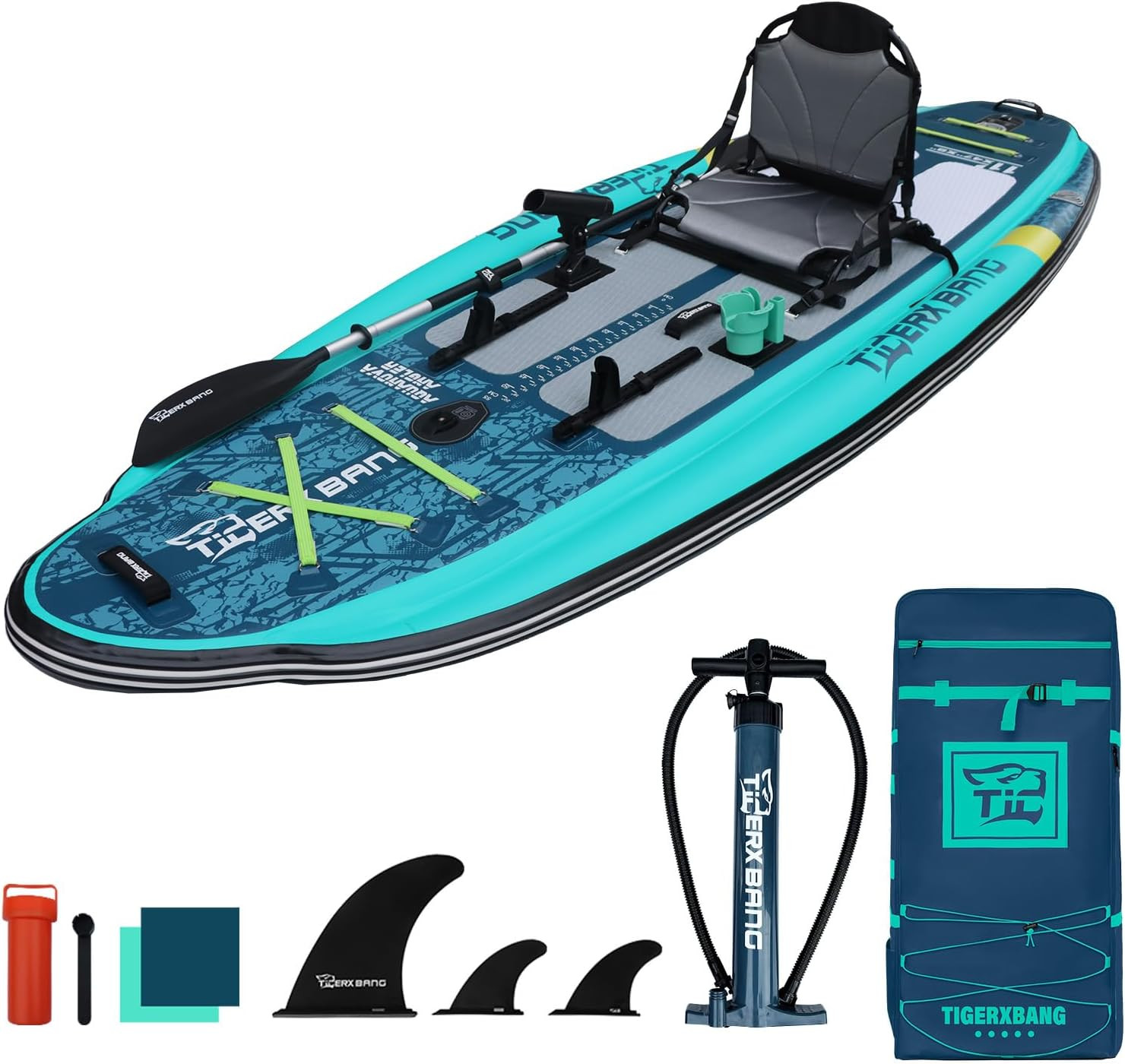 11’X47»X8» Inflatable Fishing Kayak, High-Performance Inflatable Kayak-Ideal f