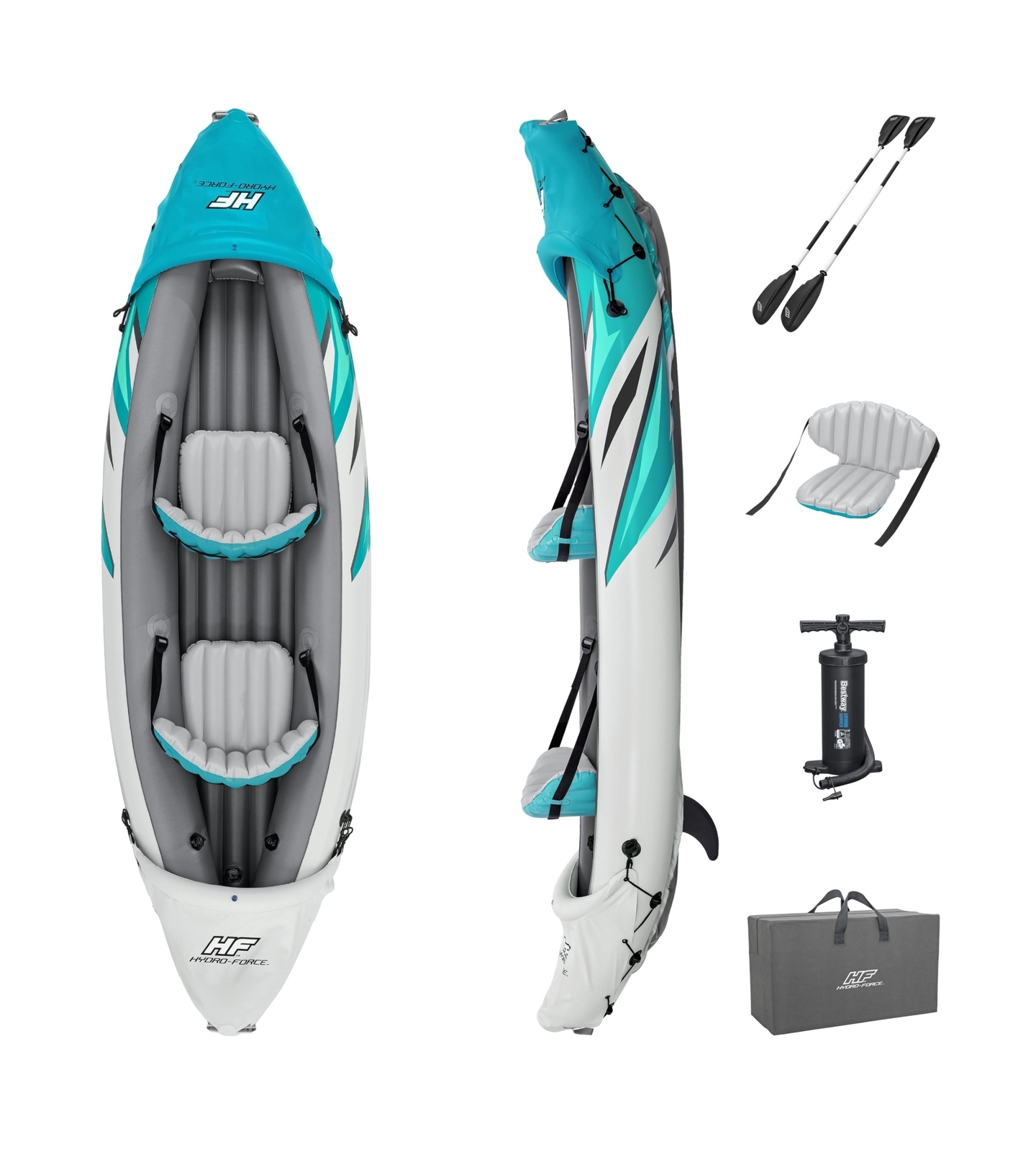 Bestway Hydro Force Inflatable Kayak Set | Includes Seat, Paddle, Hand Pump, …