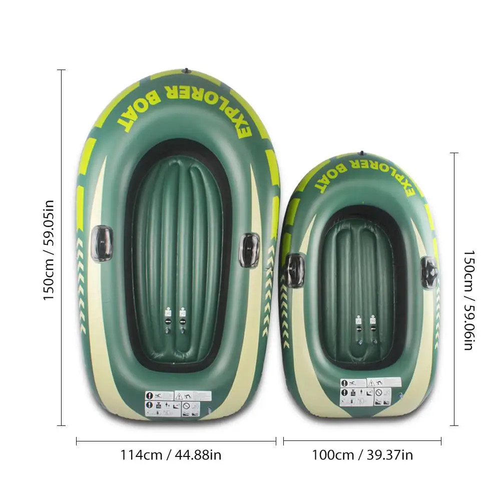 Rubber Boat Thick Wear-resistant Double Iatable Boat 1/2 Person Kayak Fishing Bo