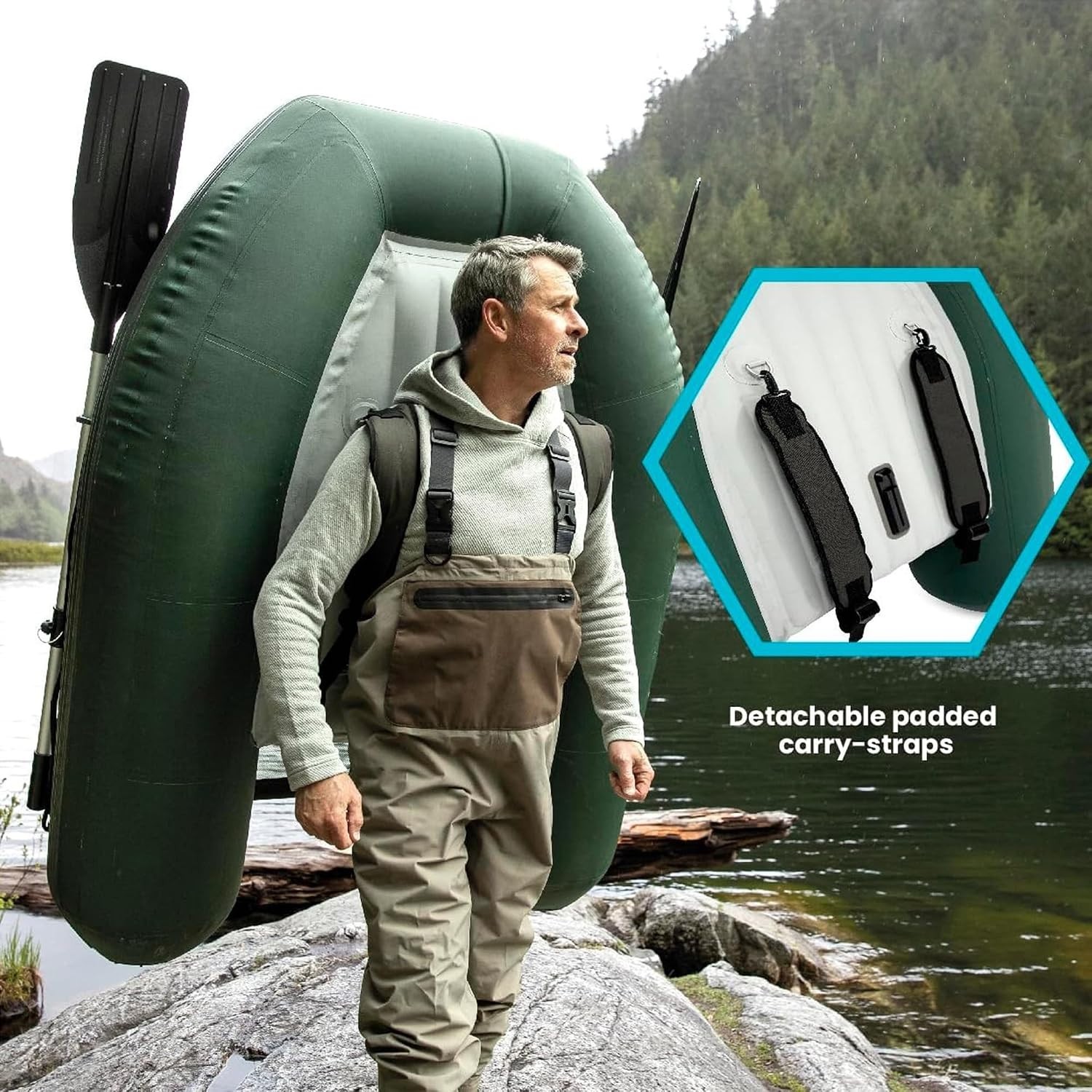 INTEX Big Catch Pro Inflatable Fishing Float Tube 68381EP