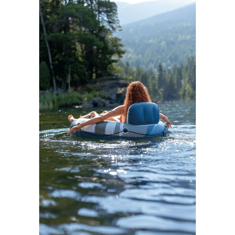 Intex RIVER RUN 1 LOUNGE Inflatable Water Float, 53” Diameter, Blue/White 🆕