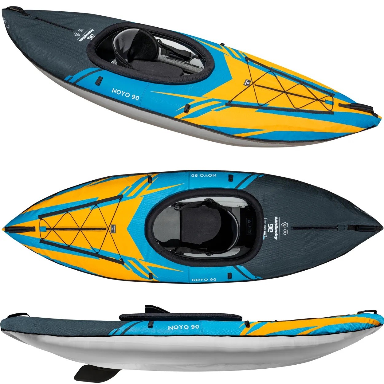 NEW Aquaglide Noyo 90 Inflatable Kayak 1 Person Touring Kayak with Cover NOYO90