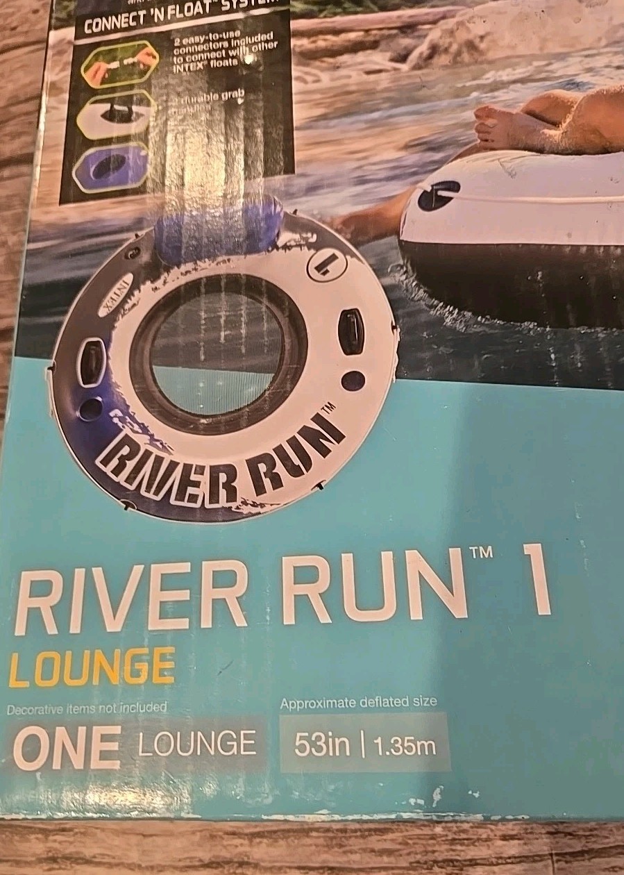 Intex River Run I Sport Lounge 53 inch Inflatable Water Float New-Sealed (Shelf)