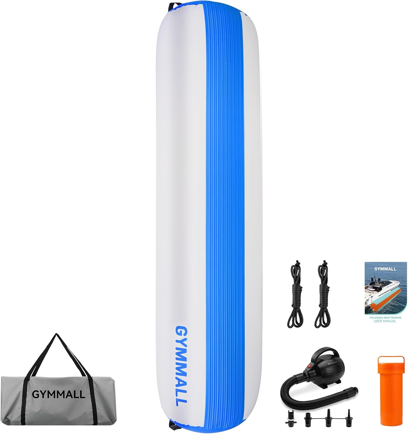 Inflatable Boat Fenders for Docking Boat Bumpers with 600W Electric Pump, 5FT/6F